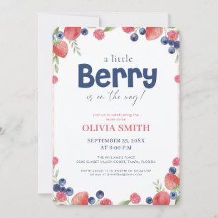 Süße Sommerfrucht-Beeren-Baby-Party Einladung