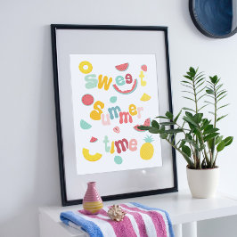 Süße Sommerfruchtgestaltung. Poster