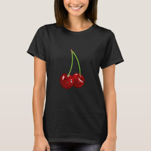 Süße Sommerkatzen Katzenfrucht Kirschen Kirschgart T-Shirt