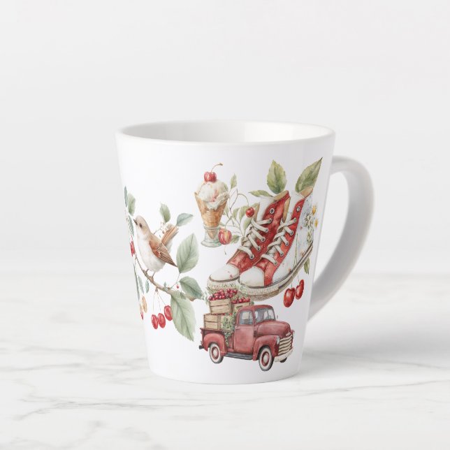 Süße Sommerkirschen Milchtasse (Rechte Ecke)