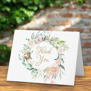 Süße Sommerrosen Girlande Danke Karte