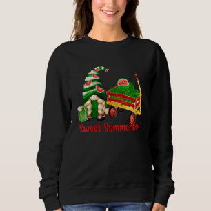 Süße Sommerzeit Gnome Watermelon Frucht Sweatshirt