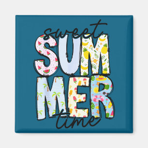 Süße Sommerzeit Sommer Vibes Frauen Kinder Lustig  Magnet