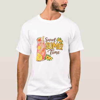 Süße Sommerzeit-Wasserfarbengetränk T-Shirt