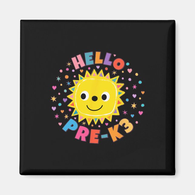 Süße Sonne Hallo Pre-k3 Magnet (Vorne)