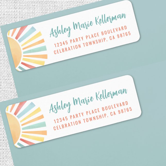Süße Sonne Rücksendeadresse (Cute Sun Return Address label)