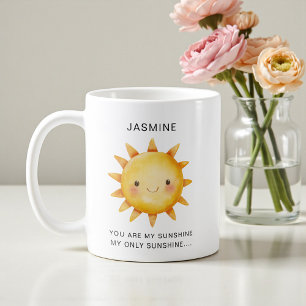 Süße Sonnen-Aquarell "Du bist mein Sonnenschein" T Kaffeetasse