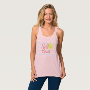 Süße Sonnen-Sommer-Strandwellen Rosa Tank Top