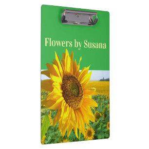 Süße Sonnenblumen Florale Florist Clipboard Klemmbrett