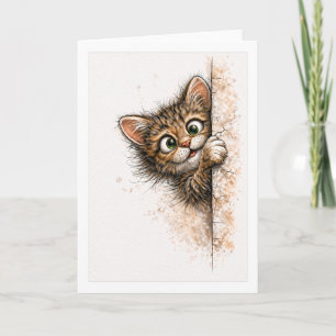 Süße spähende Katzen-Decke minimalistischer Wasser Karte