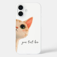 Süße spähende orange Tabby-Katze mit individuellem