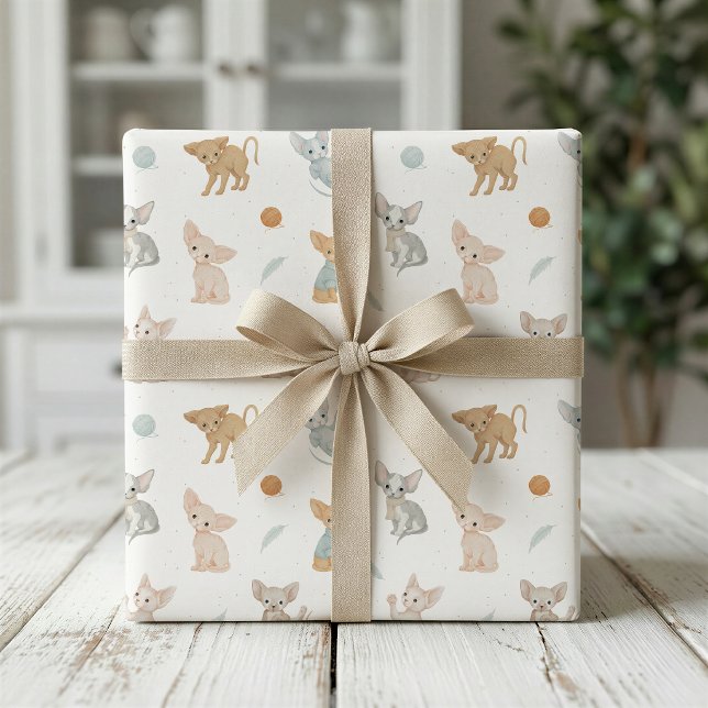 Süße Sphinx-Katzen-Geschenkverpackung für Haustier Geschenkpapier (Von Creator hochgeladen)