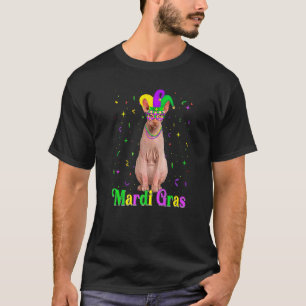Süße Sphynx-Katze Lustiger Tierliebhaber Mardi Gra T-Shirt
