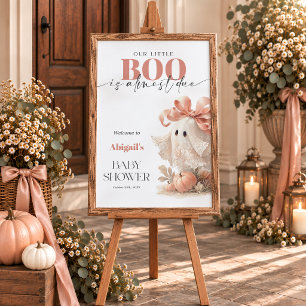 Süße Spitzen-Geister-Halloween-Baby-Shower-Willkom Poster