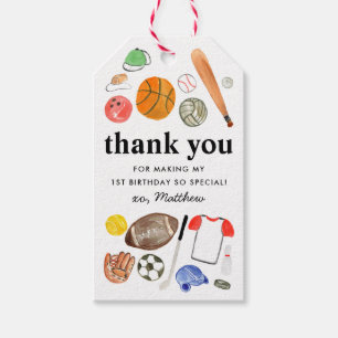 Süße Sportbälle Kinder Jungen Geburtstag Danke Geschenkanhänger