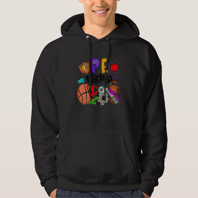 Süße Sporterziehung Zurück zur Schule Sportunterri Hoodie (Vorderseite)