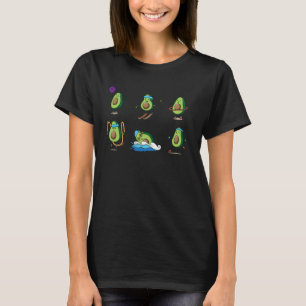 Süße sportliche Avocado-Spaß-Fitness-Design T-Shirt
