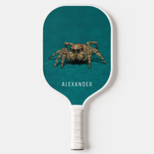 Süße Springspinne mit individuellem Namen in Türki Pickleball Schläger