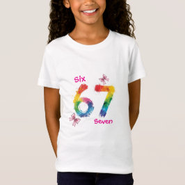 Süße Spritzlackierung Sechs Sieben rosa Personalis T-Shirt