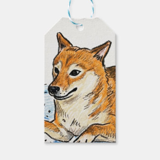 Süße "Sprung in die Liebe" Shiba Inu Valentinstag Geschenkanhänger