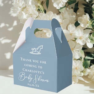 Süße staubblaue personalisierte Babyparty Geschenkschachtel