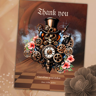 Süße Steampunk-Frauen Postkarte