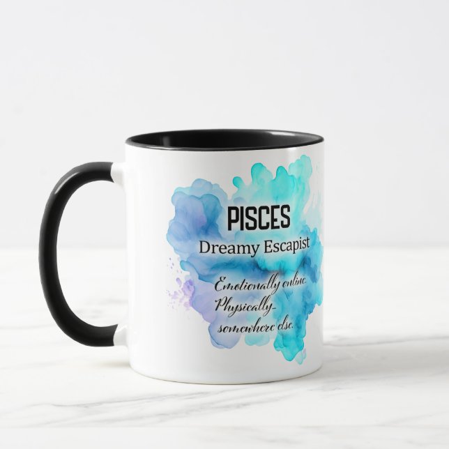 Süße Sternzeichen-Eigenschaften / Fische Wrap  Tasse (Links)