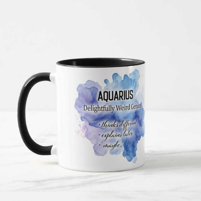 Süße Sternzeichen-Eigenschaften/ Wassermann-Wrap  Tasse (Links)