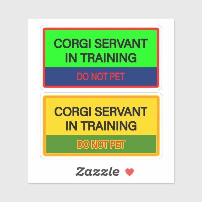 Süße Sticker für Corgi-Diener (Blatt)