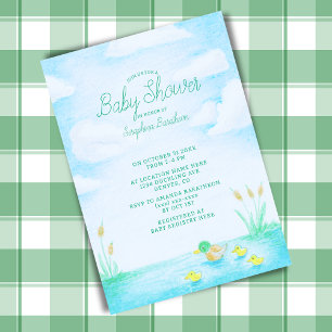 Süße Stockenten-Enten-Baby-Party Einladung