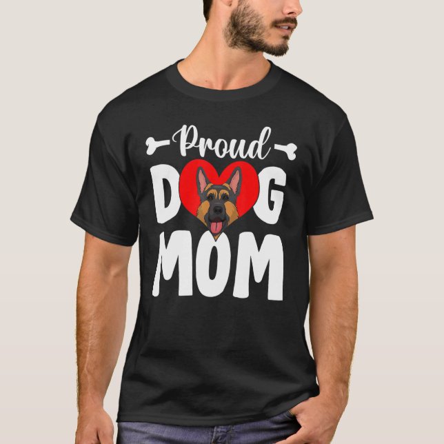 Süße stolze deutsche Schäferhund-Mutter Muttertag  T-Shirt (Vorderseite)