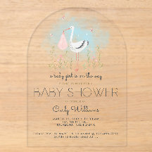 Süße Storchen-Babyparty