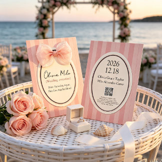 Süße Strandhochzeit-Einladung im Beach Style! Einladung