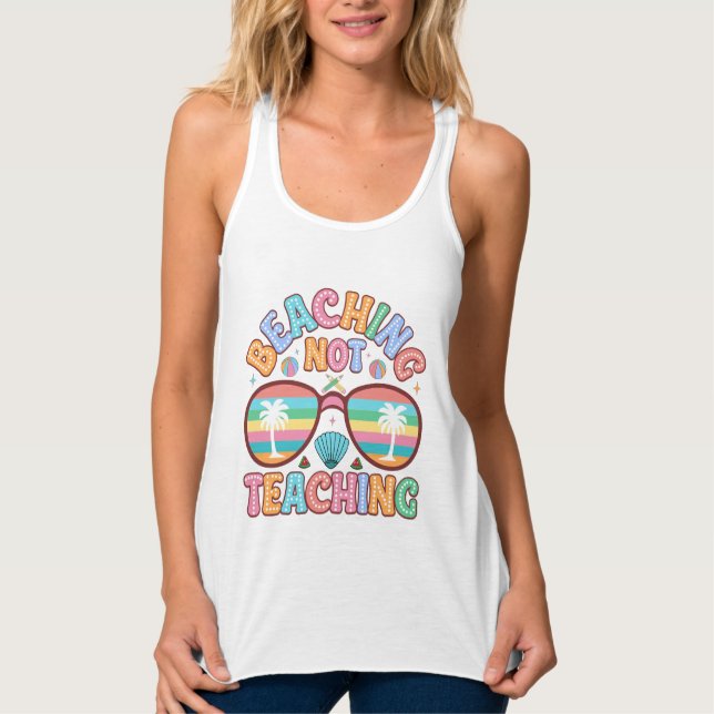 Süße Strandlehrwortkunst  Tank Top (Vorderseite)