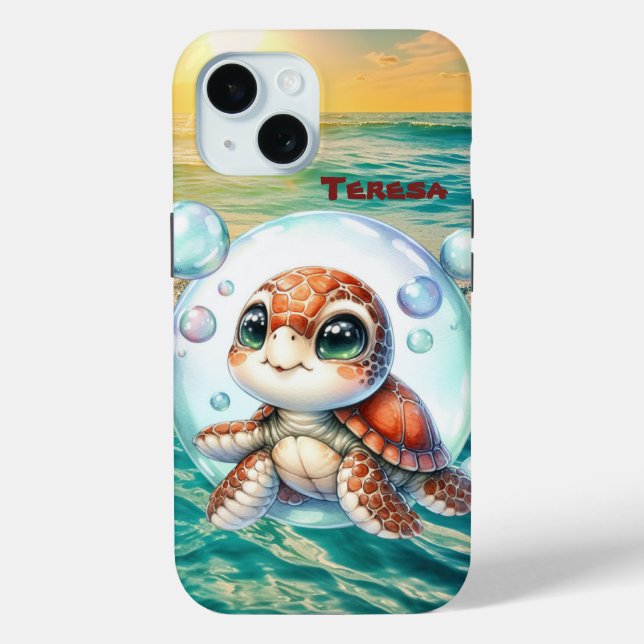 Süße Strandmeerschildkröte  Case-Mate iPhone Hülle (Rückseite)