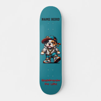 Süße Streetwear-Bulldogge-Skateboard Skateboard