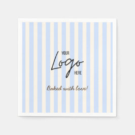 Süße Streifen Bäckerei Café Logo Mit Liebe Gebacke Serviette