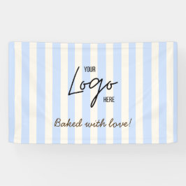Süße Streifen-Bäckerei-Geschäftslogo Mit Liebe Geb Banner