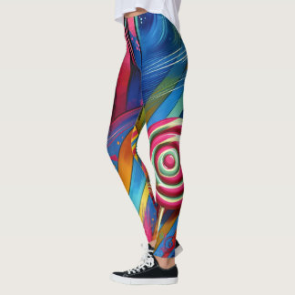 Süße Streifen & Lutscher Leggings