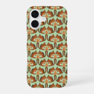 Süße Streifenhörnchen Herbst Hochzeit Muster iPhone 16 Hülle
