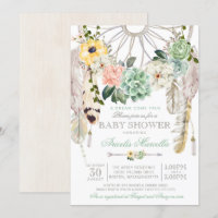 Süße Succulents-Traumfänger Boho Babyparty