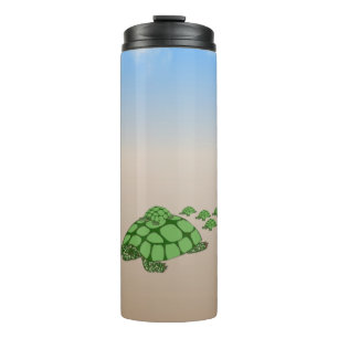 Süße Sumpfschildkrötenfamilie Thermosbecher