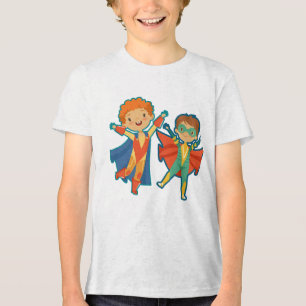 Süße Superhelden-Jungen Tri-Blend Shirt