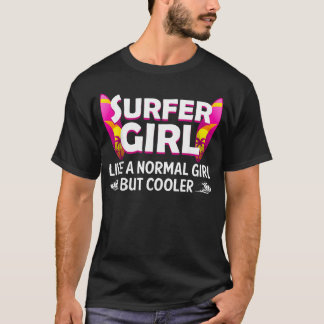 Süße Surf-Kunst für Mädchen und Frauen, die surfen T-Shirt