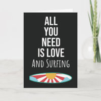 Süße Surfkarten Surfbrett Ozeanwelle Surfer
