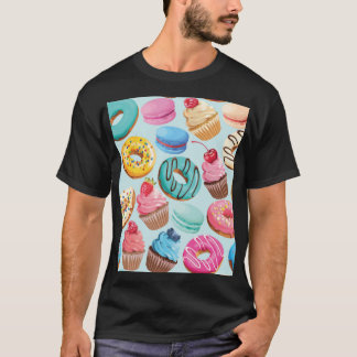 Süße Süßigkeiten: Muster der Freude. T-Shirt