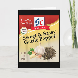 Süße & Sy Garlic Pepper Würzmittel Gewürz Gruppe Karte