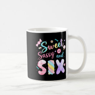 Süße Sy und sechs Geburtstag 6. Geburtstag Mädchen Kaffeetasse