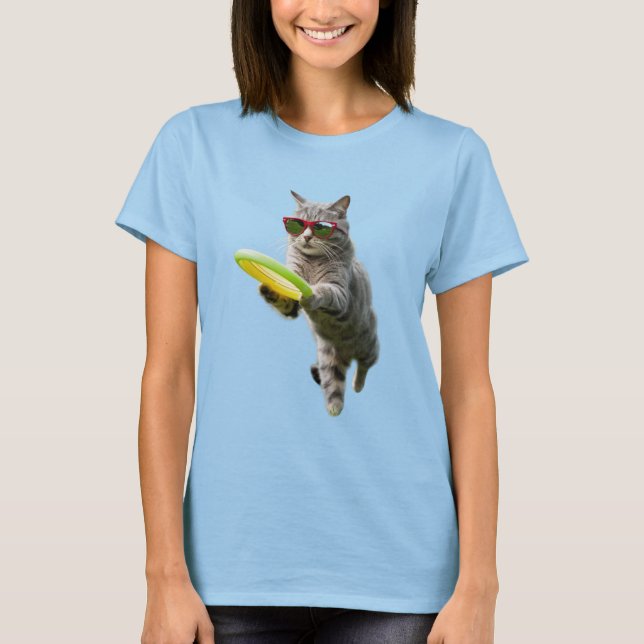 Süße Tabby-Disc-Golferin T-Shirt (Vorderseite)