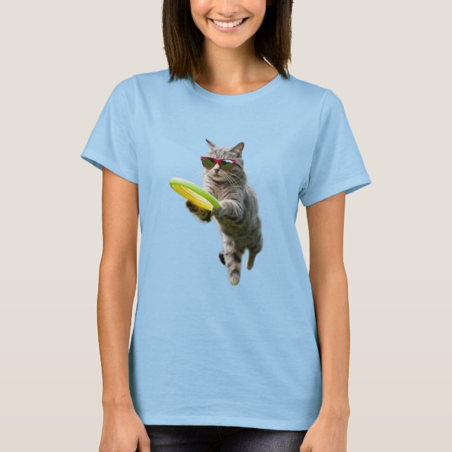 Süße Tabby-Disc-Golferin T-Shirt (Vorderseite)